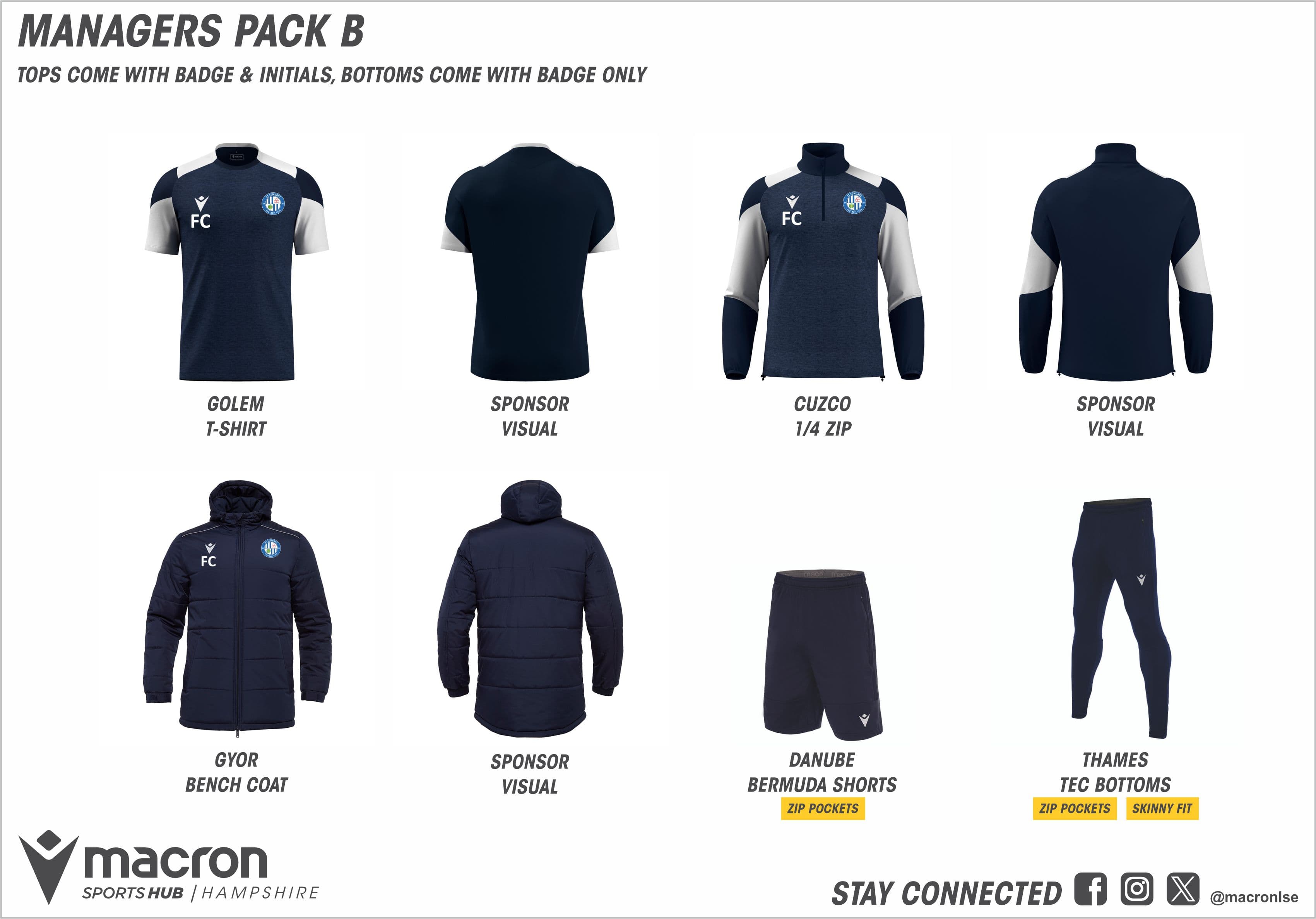 Pack B: Golem T-Shirt, Cuzco 1/4 Zip, Danube Short or Thames Pant & Gyor Bench Coat